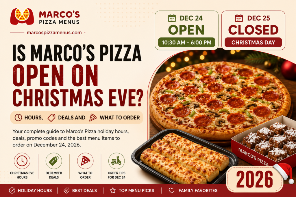 Marco’s Pizza Open on Christmas Eve and Christmas Day