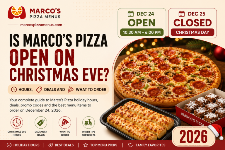 Marco’s Pizza Open on Christmas Eve and Christmas Day