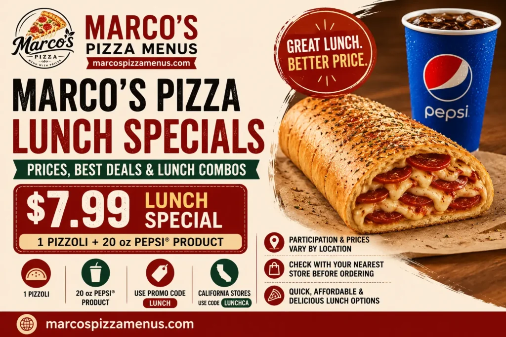 Marco’s Pizza Lunch Specials