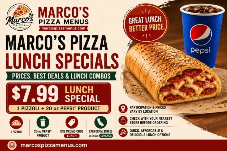 Marco’s Pizza Lunch Specials